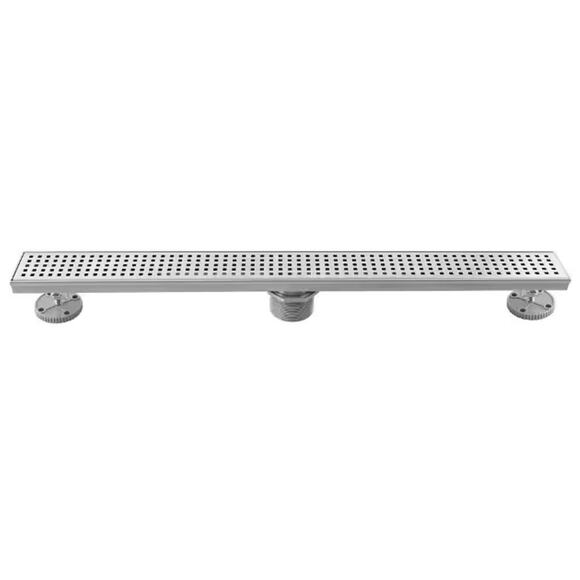 Mediterraneo Stainless Steel 12 in. Square Lineal Shower Drain - Picture 1 of 6